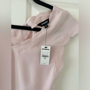Express Blush Pink Cap Sleeve Dress